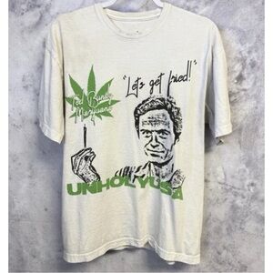 RARE❗️”Let’s Get Fried” Ted Bundy Stoner Leaf T Shirt Tee by Unholy USA